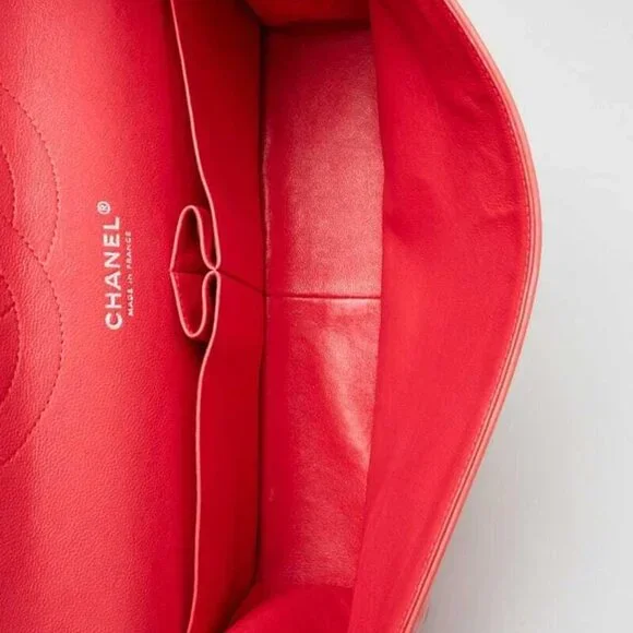 Chanel Pink Quilted Patent Leather Classic Jumbo Double Flap Bag Shoulder Bags